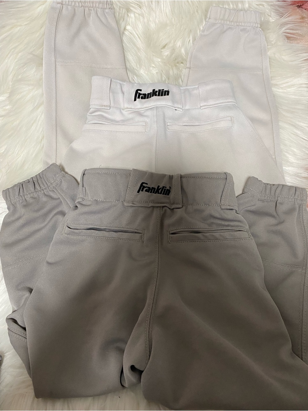 Franklin Kids Baseball Athletic Joggers - Gray & White
